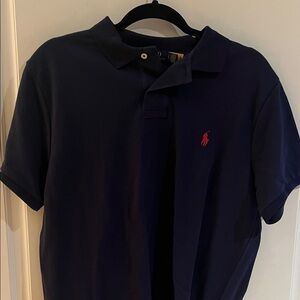 Polo by Ralph Lauren Navy Blue Shirt with Red Logo